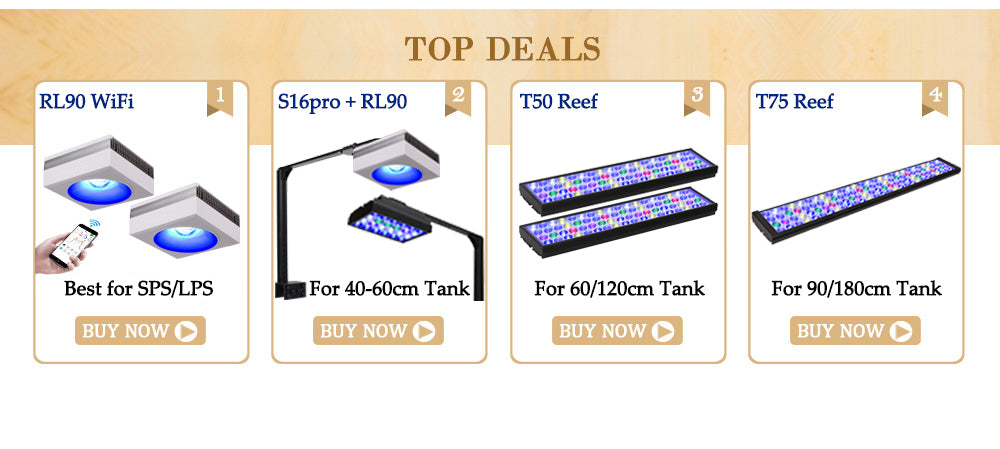 2PCS H75 WiFi Marine Aquarium Light Full Spectrum