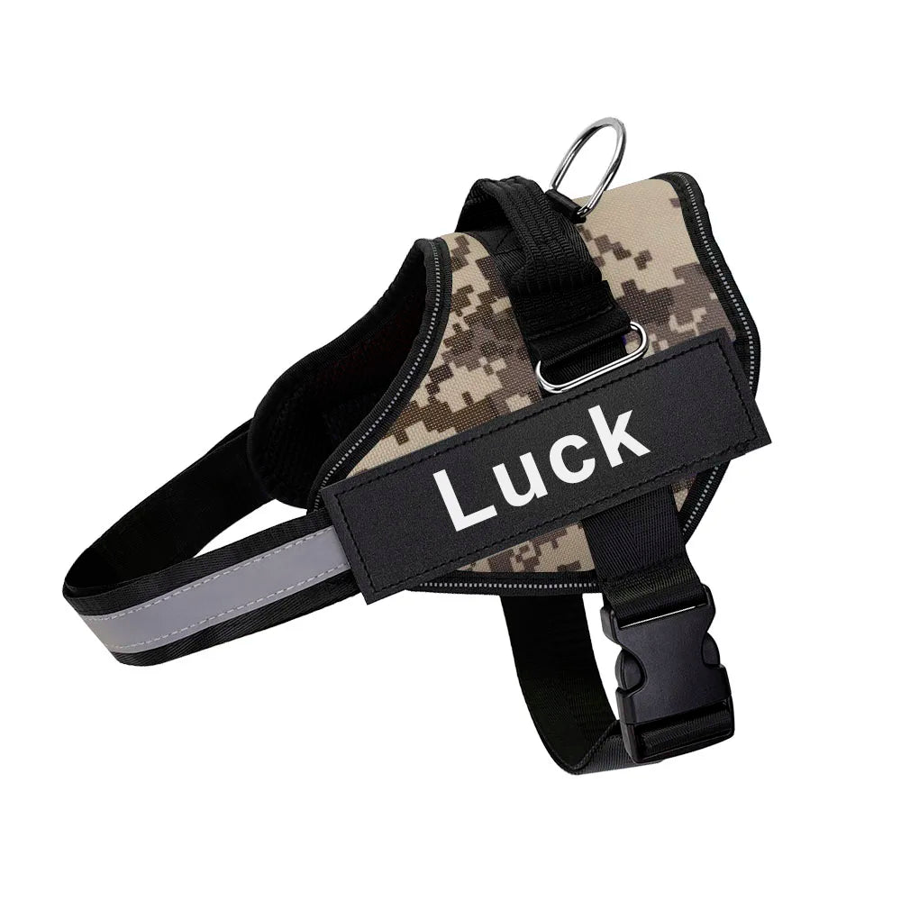 Dog Harness Reflective Vest ID Patch