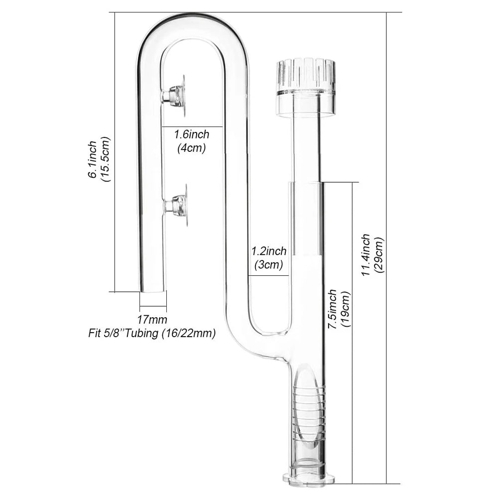 Aquarium Skimmer Glass Lily Pipe Spin Surface Inflow and Outflow 13/17mm Water Plant Tank Filter ADA Quality Fish Tank Filter