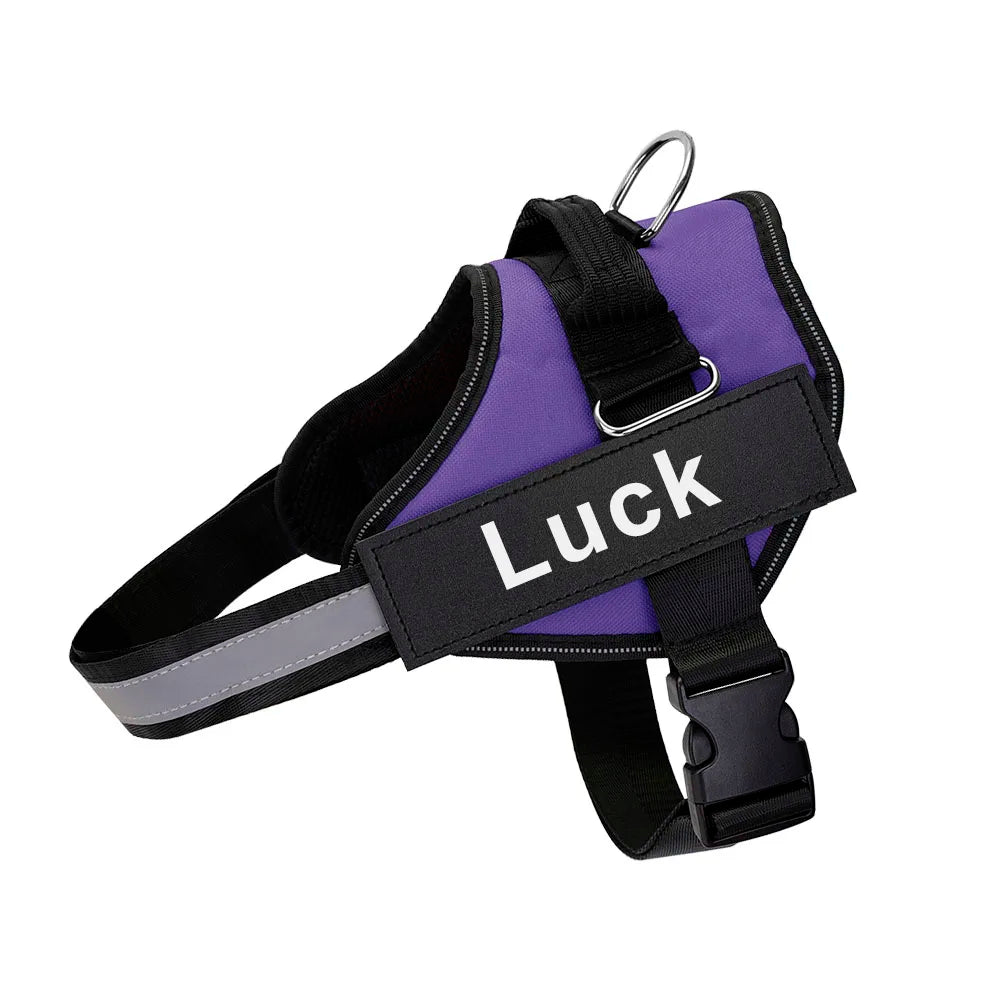 Dog Harness Reflective Vest ID Patch