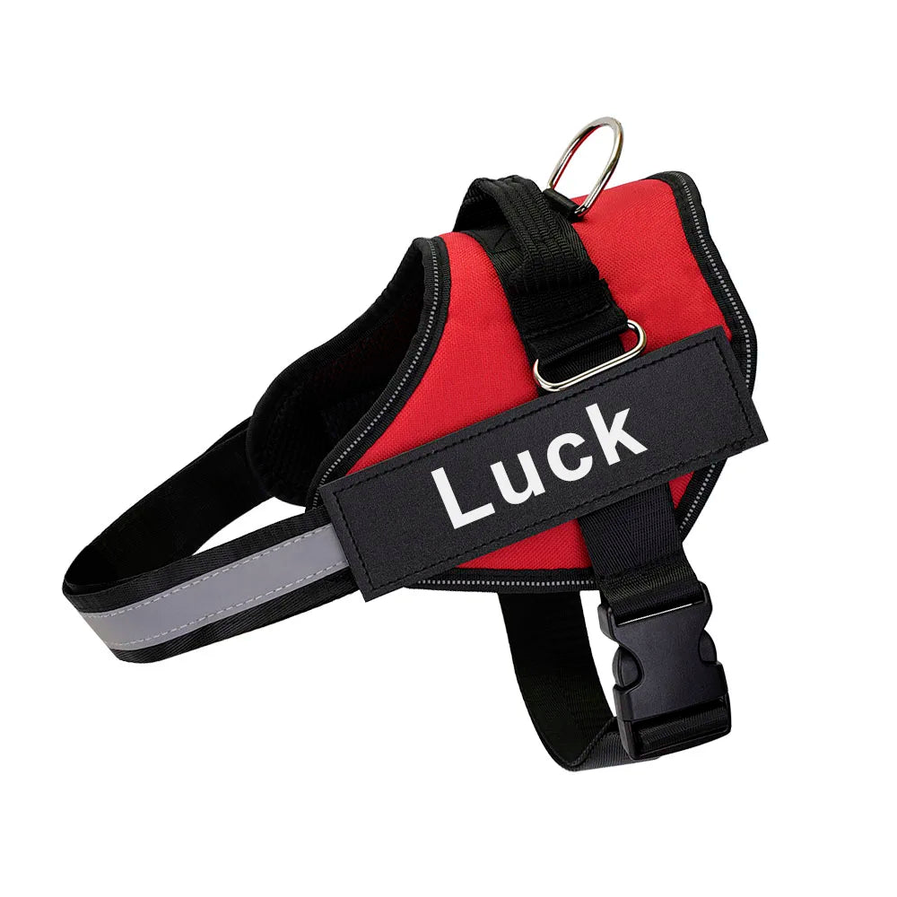 Dog Harness Reflective Vest ID Patch