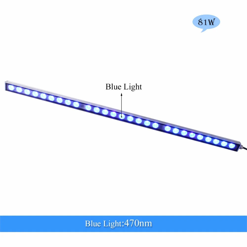 54W/81W/108W Aquarium Light with 470nm Blue Spectrum Leds