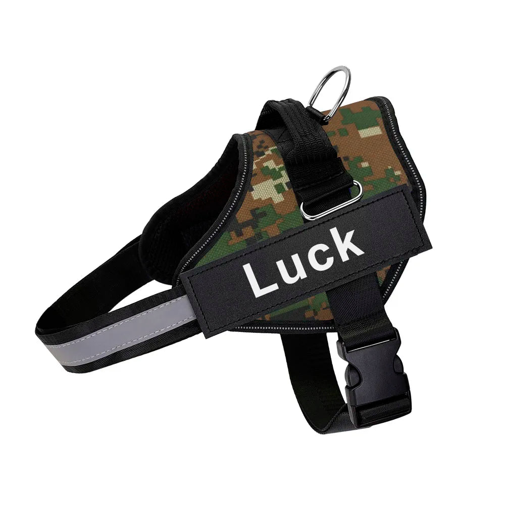 Dog Harness Reflective Vest ID Patch