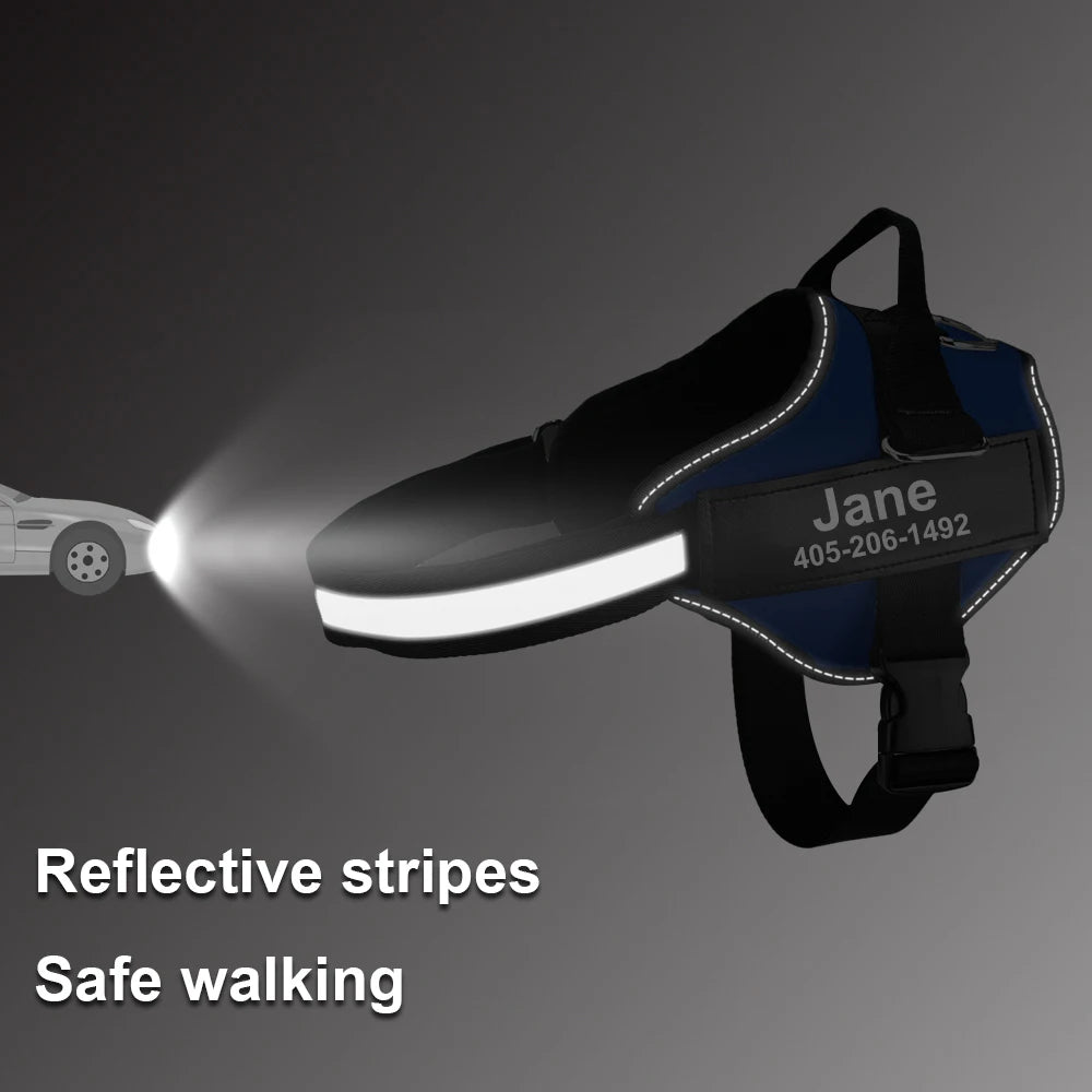 Dog Harness Reflective Vest ID Patch