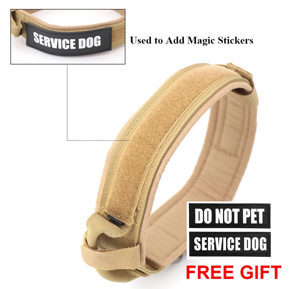 Dog Training Collar. Tactical With Metal Buckle.
