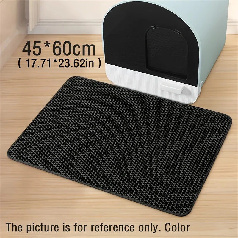 Double layer honeycomb cat litter mat