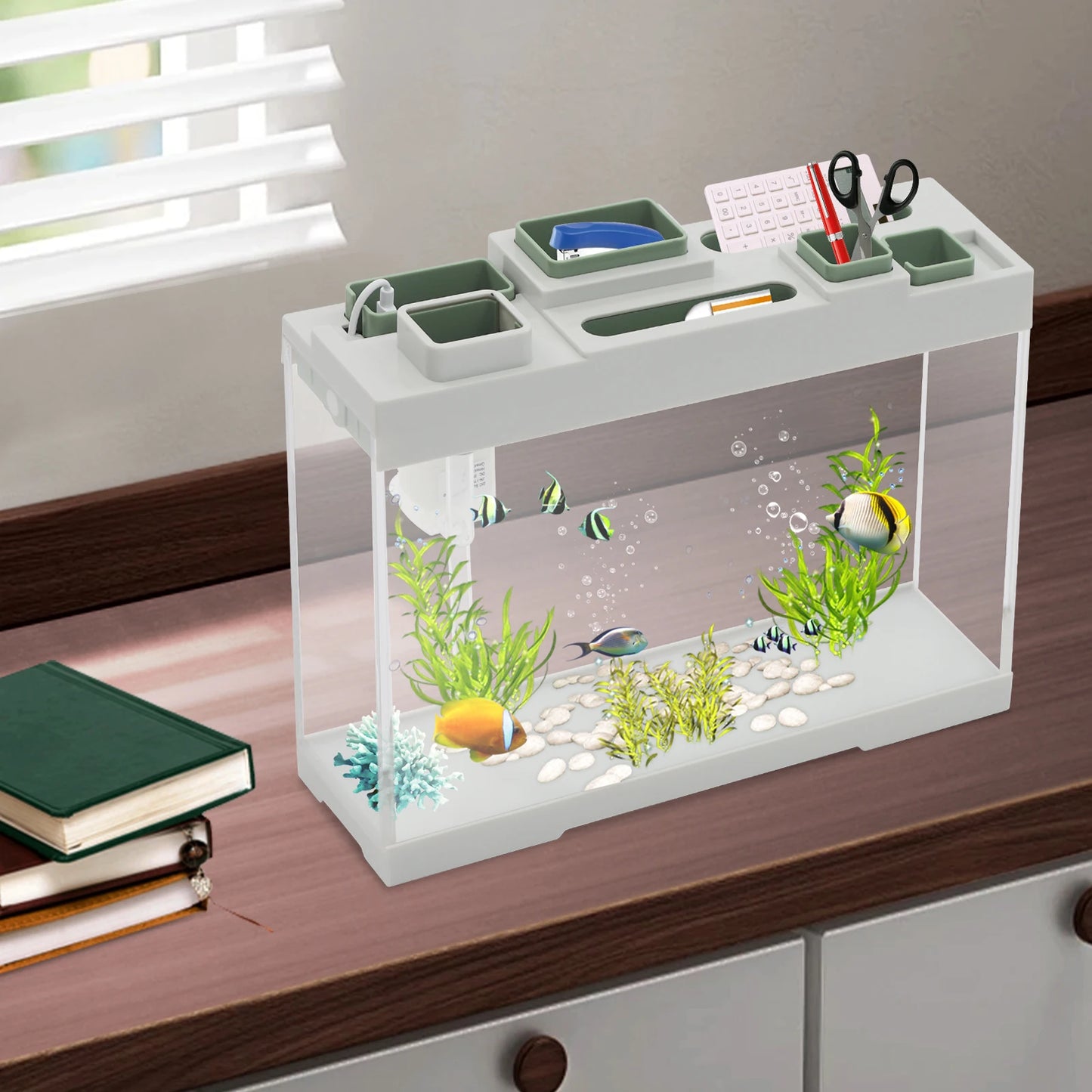 Acrylic Aquarium Narrow Fish Tank 3-4L Capacity