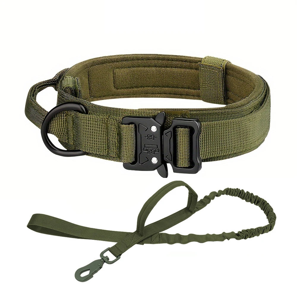 Dog Training Collar. Tactical With Metal Buckle.