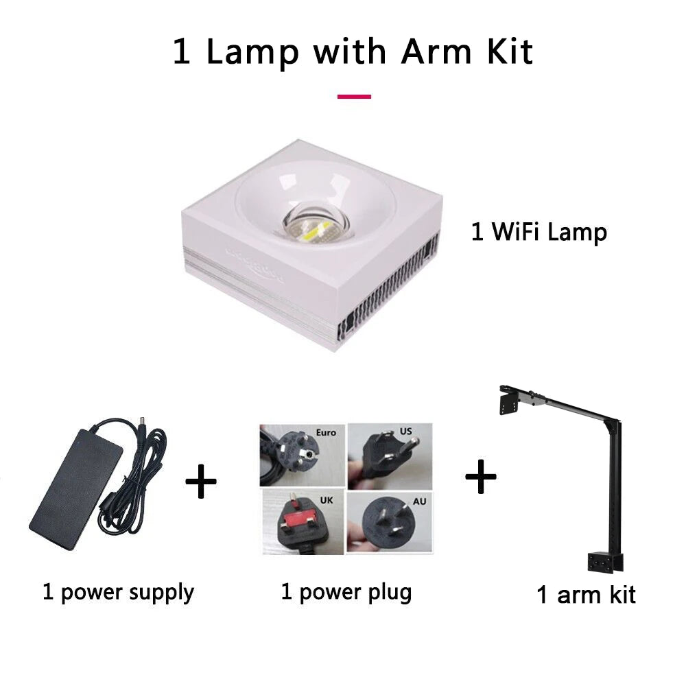 RL90 WiFi Aquarium LED Lighting 100W, Marine Tank.