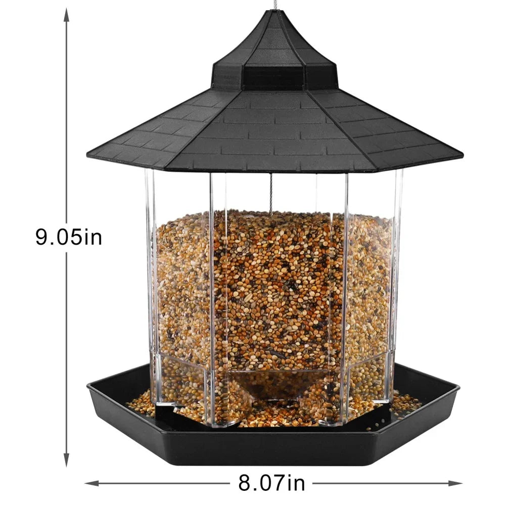 Wild Bird Hangable Feeder Outdoor Container With Rope