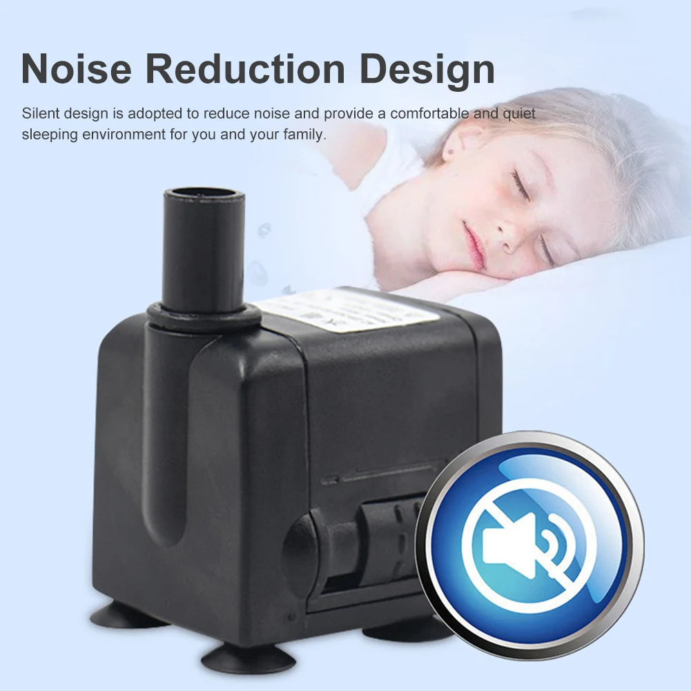 3W/4W/5W/6W Ultra-Quiet Submersible Aquarium Water Pump