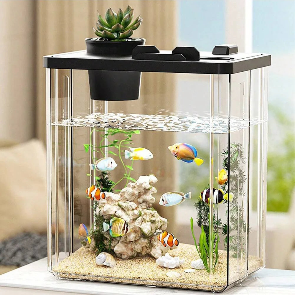 Fish Tank Aquarium Starter Kit, Rectangular