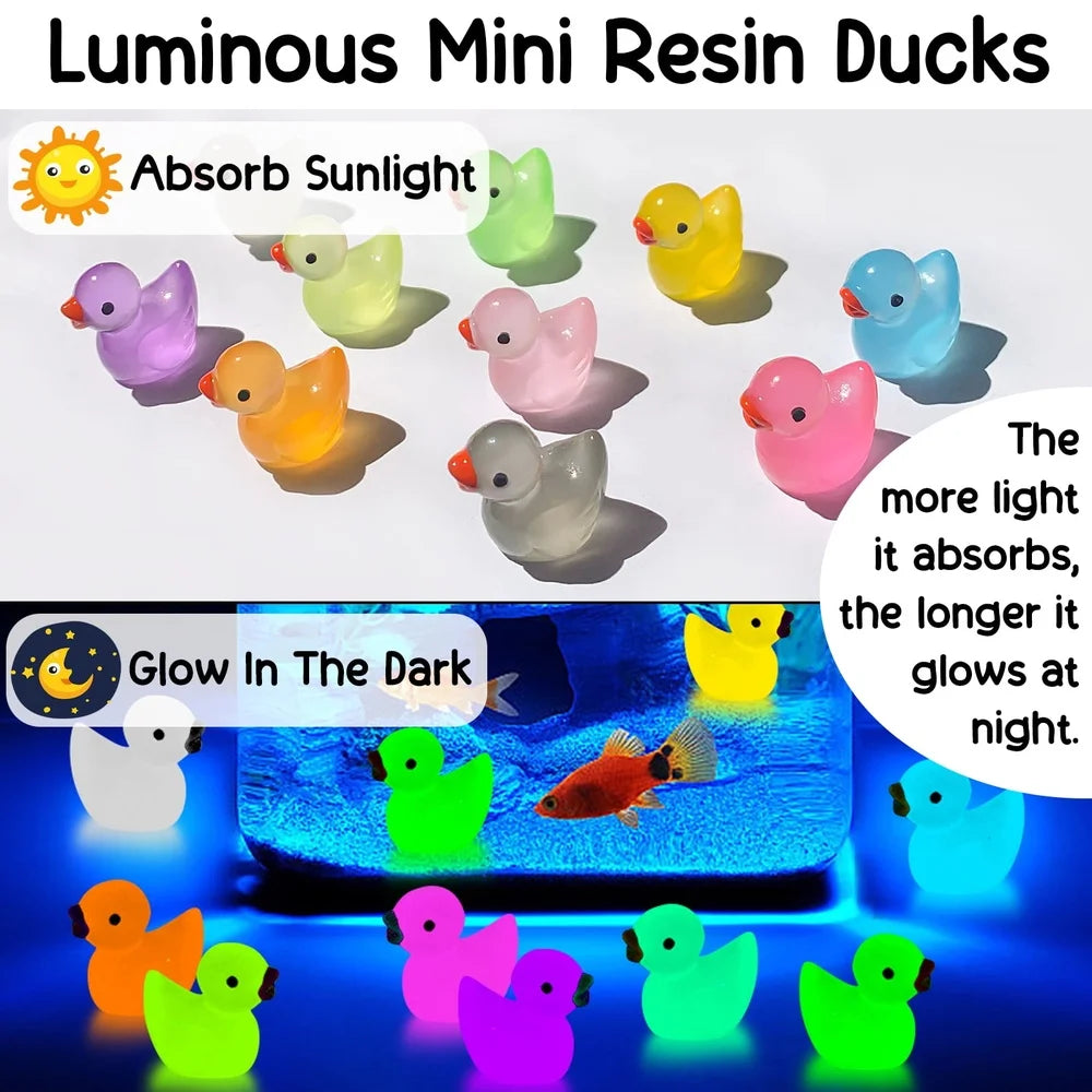1000Pcs Luminous Mini Resin Duck