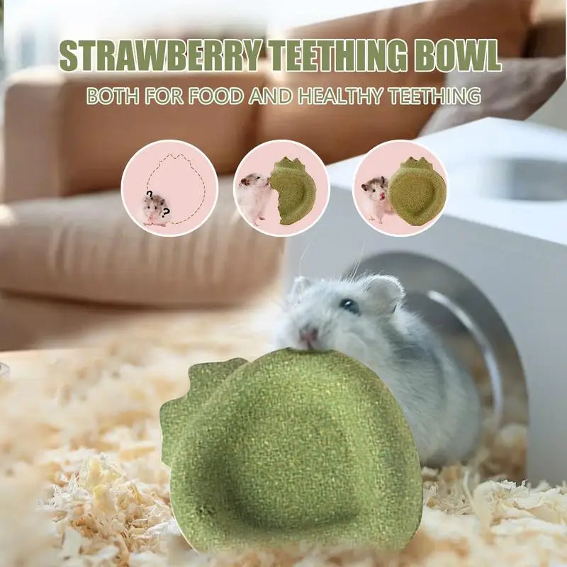 Chinchilla Chew Toys, Teething Toys Edible Food Bowl