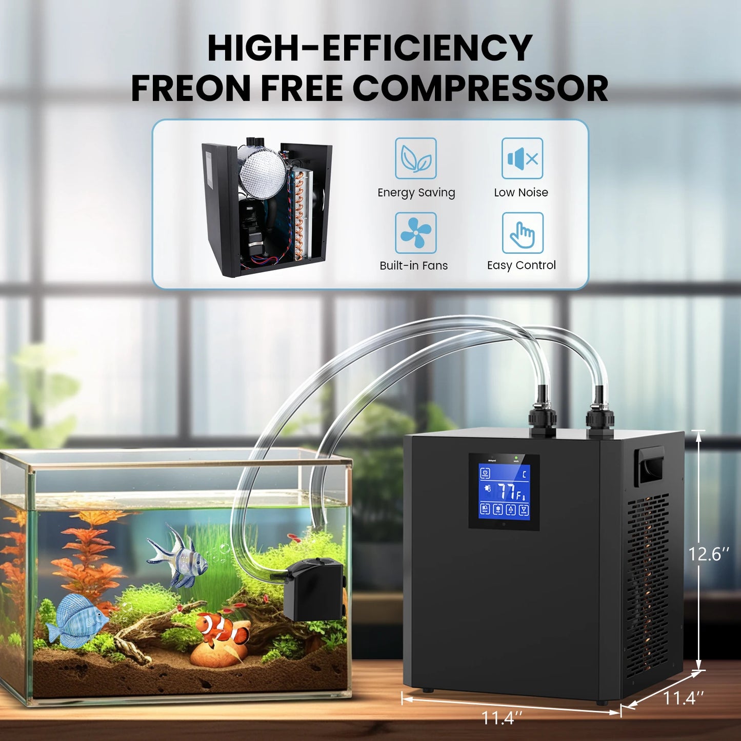 Aquarium Chiller for Fish Tank - 1/3HP Water Chiller
