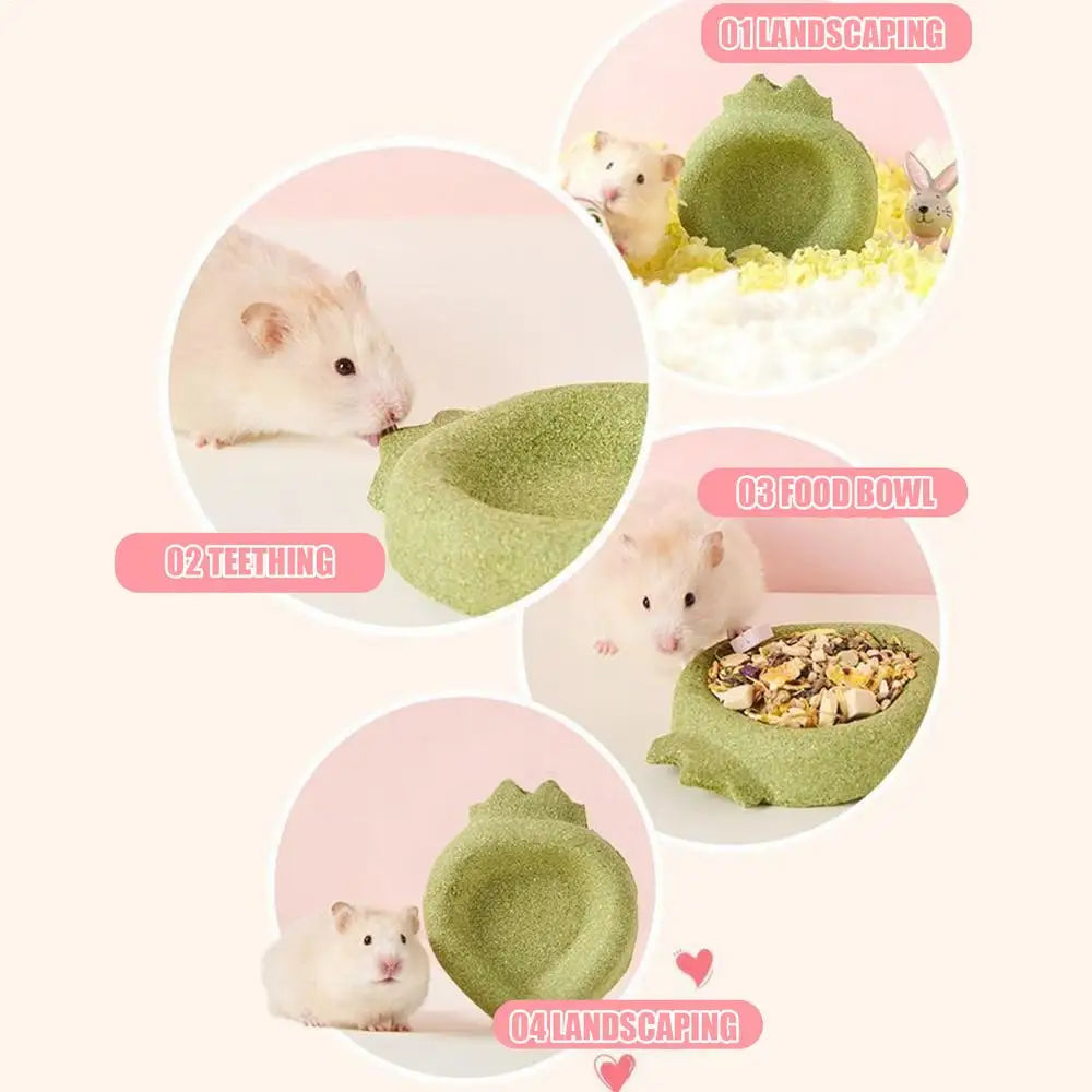 Chinchilla Chew Toys, Teething Toys Edible Food Bowl