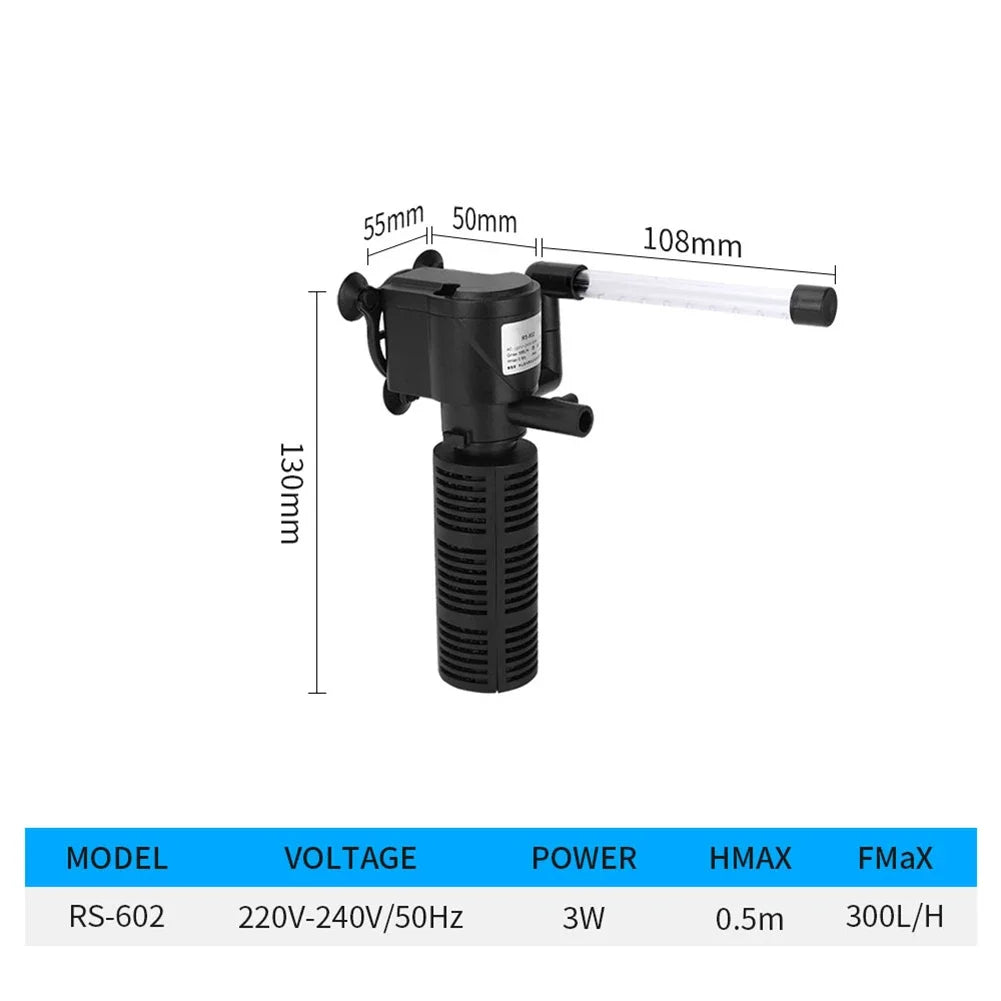 3 in 1 Silent Aeration Water Purifier, Submersible