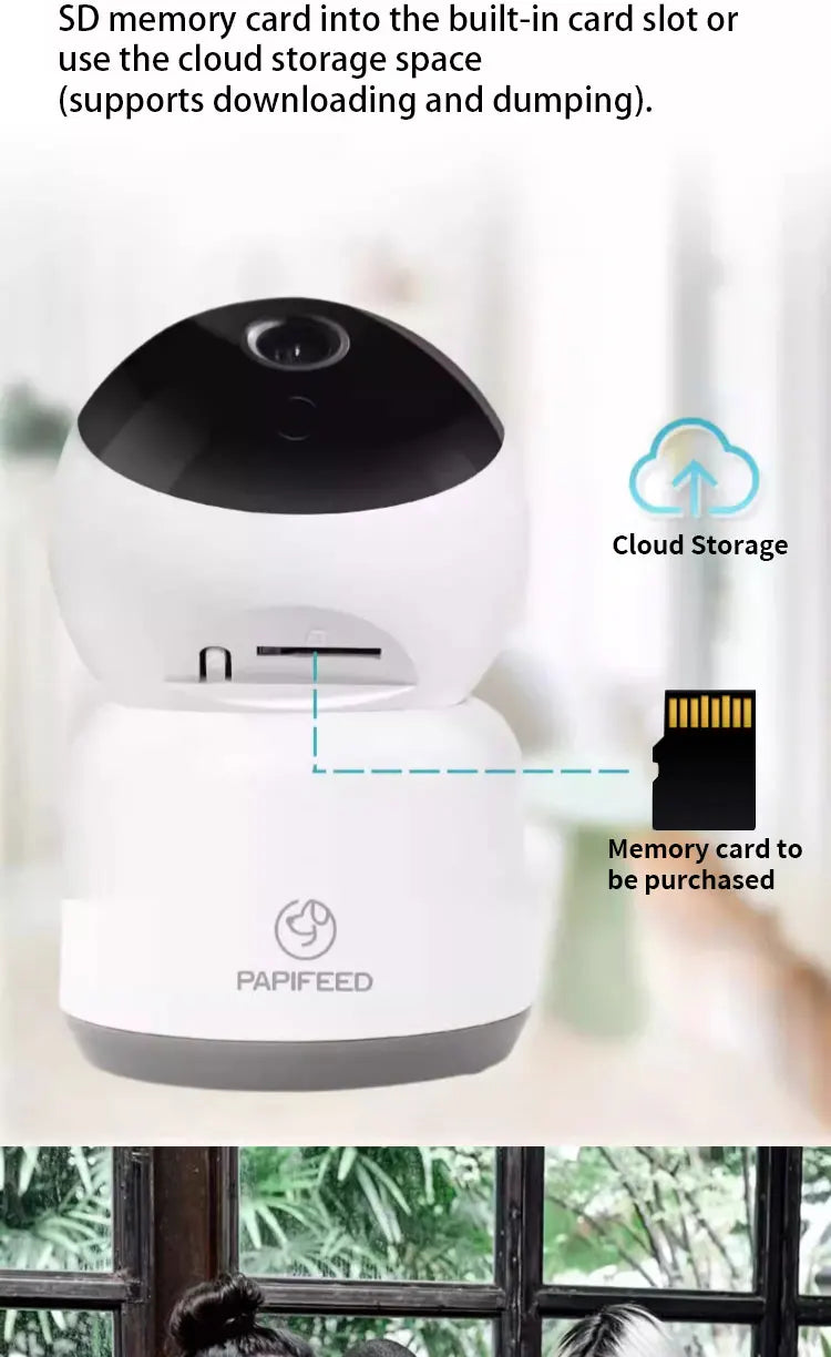 Pet Feeding Monitor, Wifi, Voice Remote
Pet Feeding, Monitor Wifi, Remote Voice, Interactive Camera