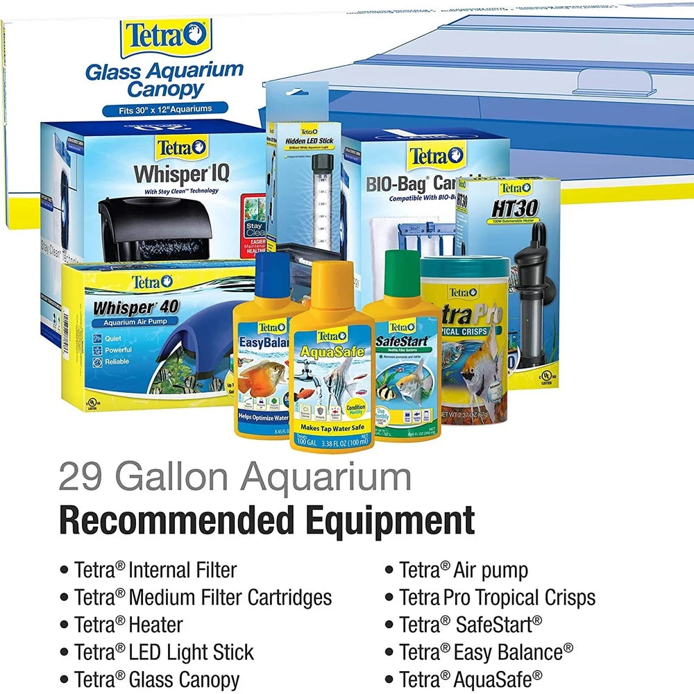 Rectangular Glass Aquarium 5.5 Gallon Fish Tank