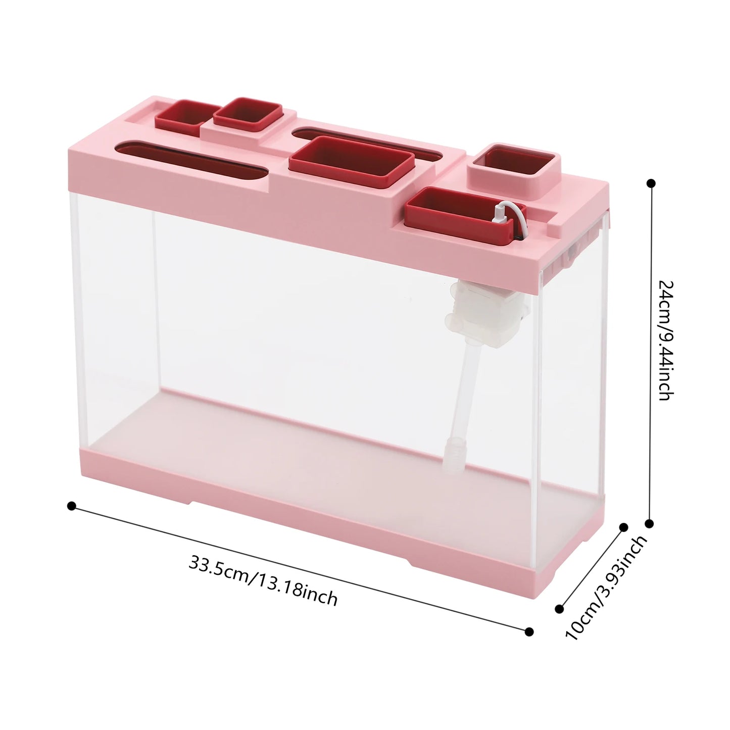 Acrylic Aquarium Narrow Fish Tank 3-4L Capacity