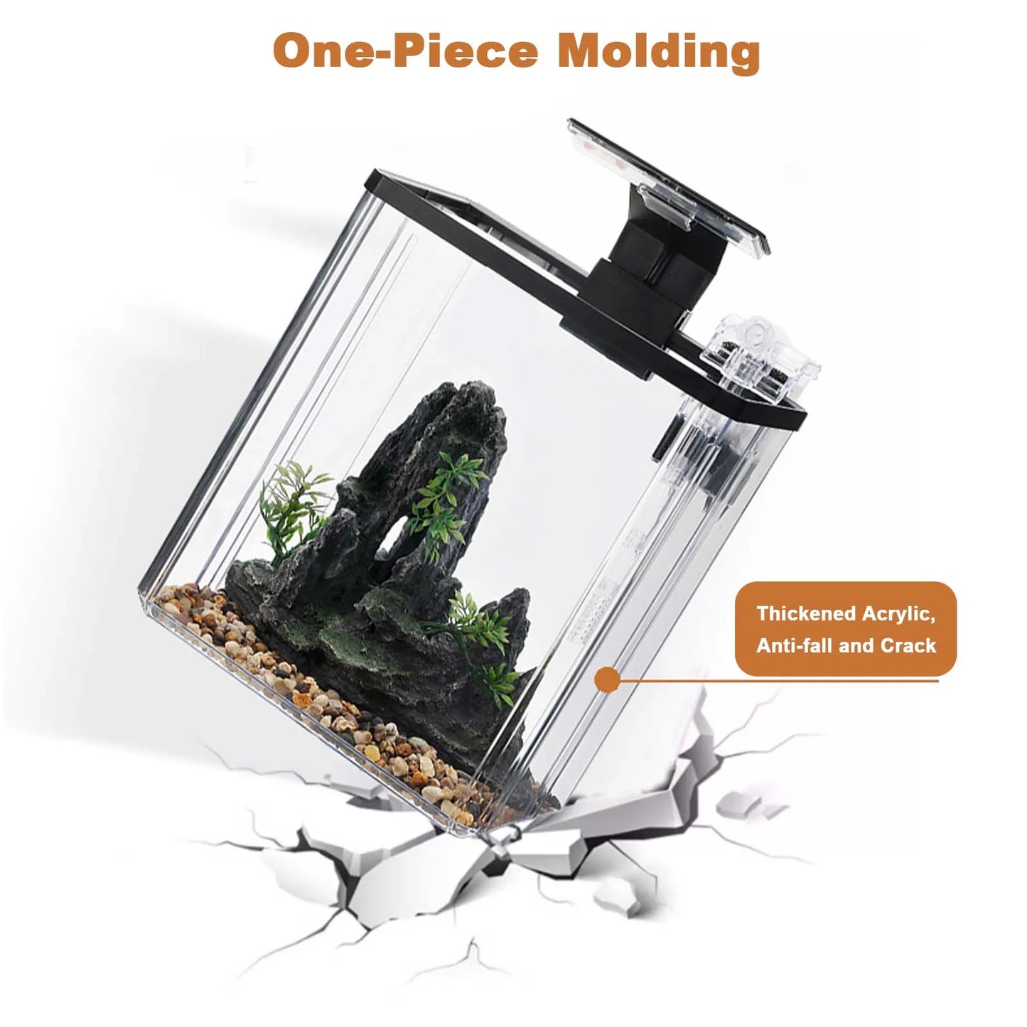 Plastic Fish Tank Starter Kits with LED