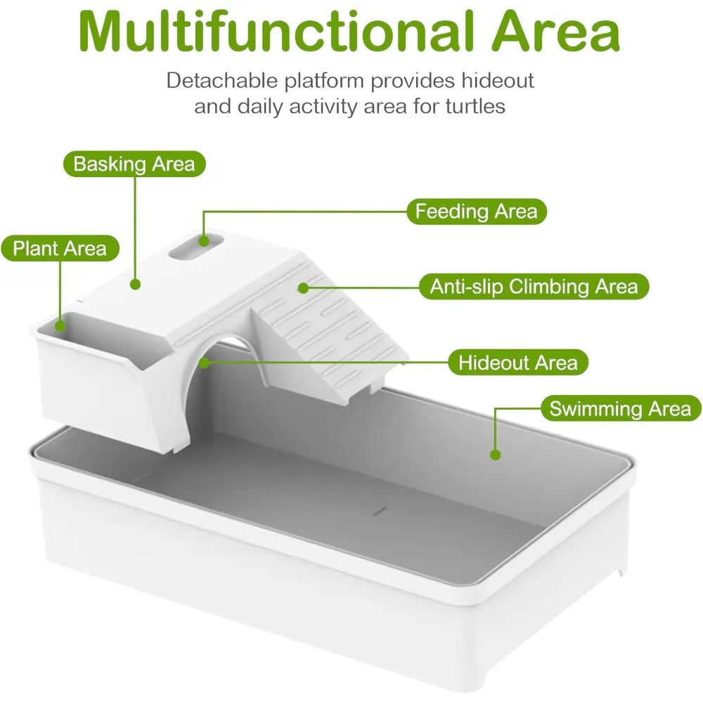 Turtle Tank Habitat Kit w/Multi-Function Area