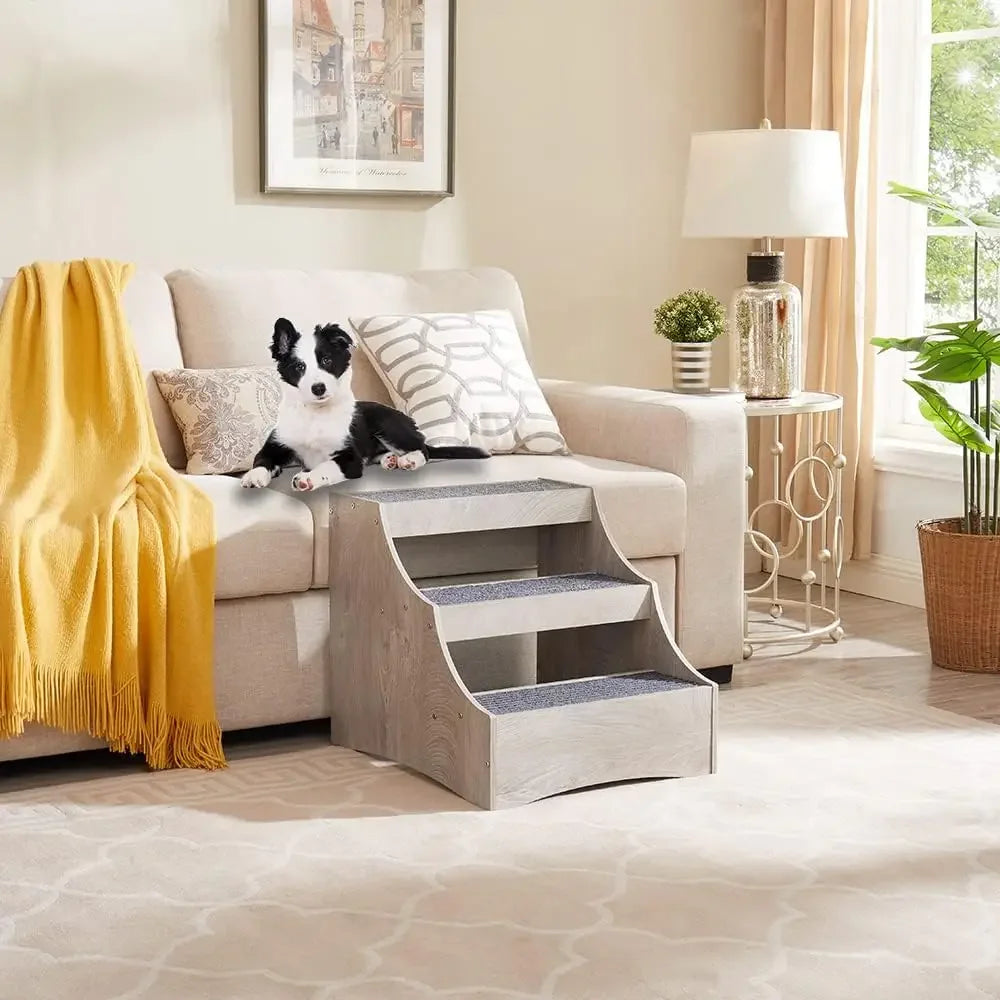 A Pet Bunk Bed with Removable Step