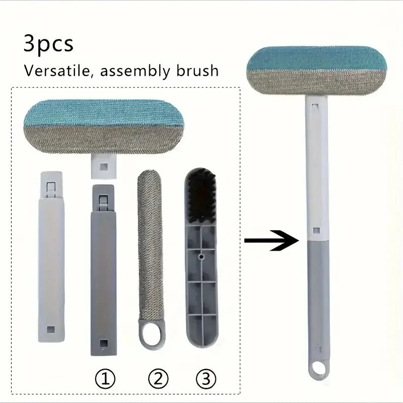 Ergonomic Pet Grooming Brush for Dogs & Cats - Gentle Shedding Control with Durable Nylon Bristles, Easy to Clean, Skin-