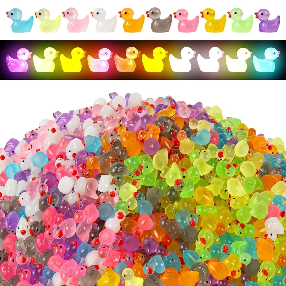 1000Pcs Luminous Mini Resin Duck