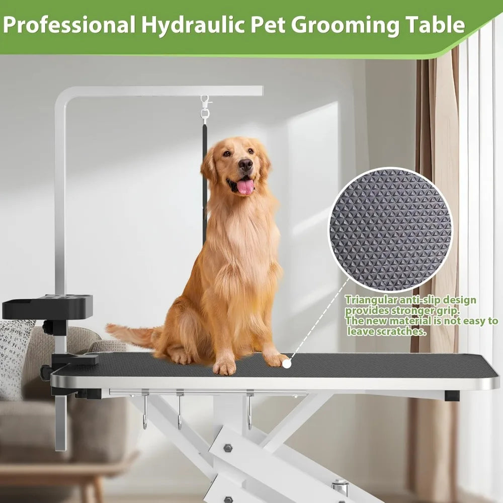 42" Hydraulic Pet Grooming Table w/Anti-Static Table