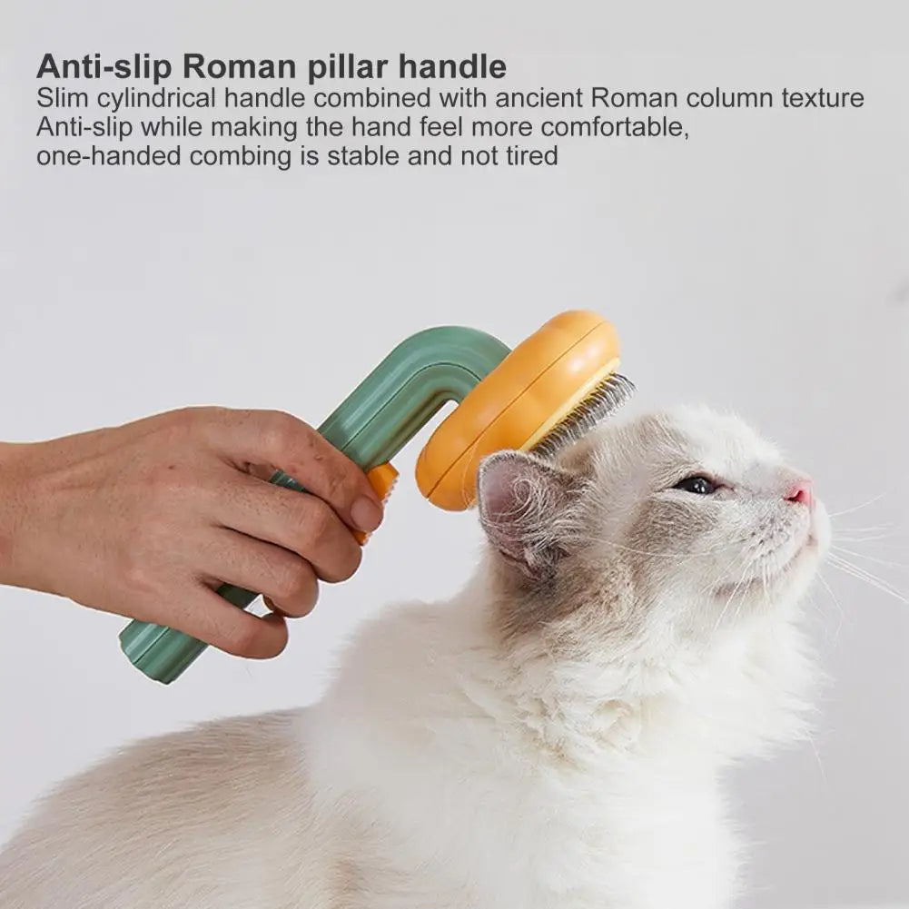 Pet Comb One-click Cleaning Button Hair Removal