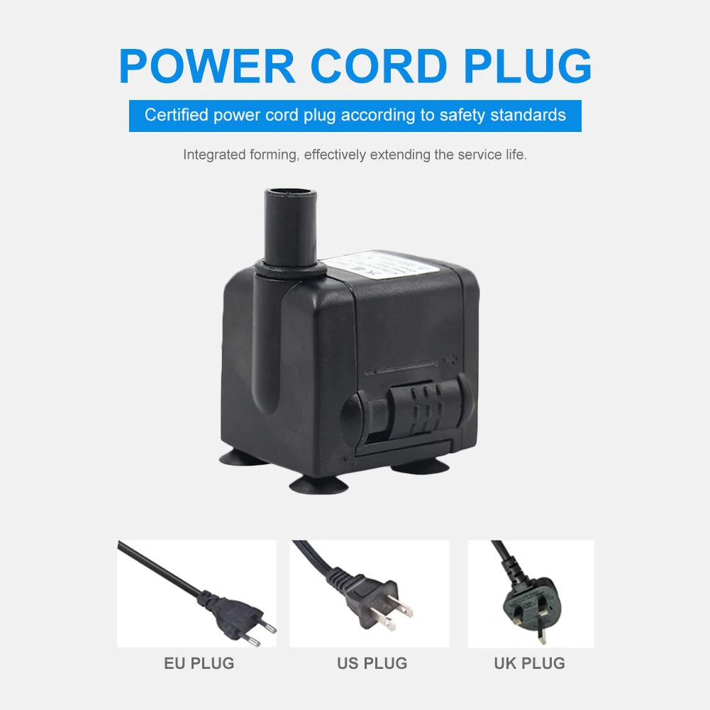3W/4W/5W/6W Ultra-Quiet Submersible Aquarium Water Pump
