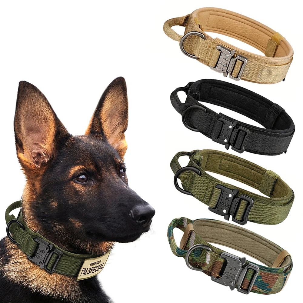 Dog Training Collar. Tactical With Metal Buckle.