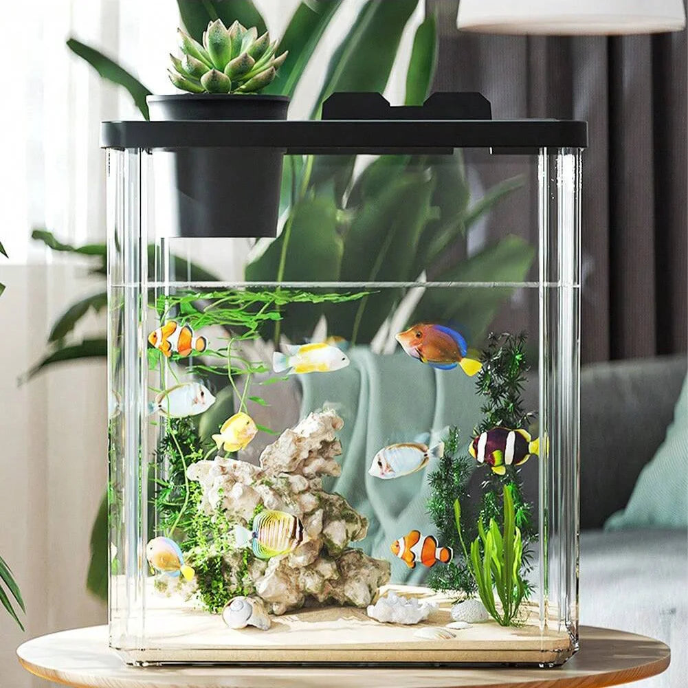 Fish Tank Aquarium Starter Kit, Rectangular
