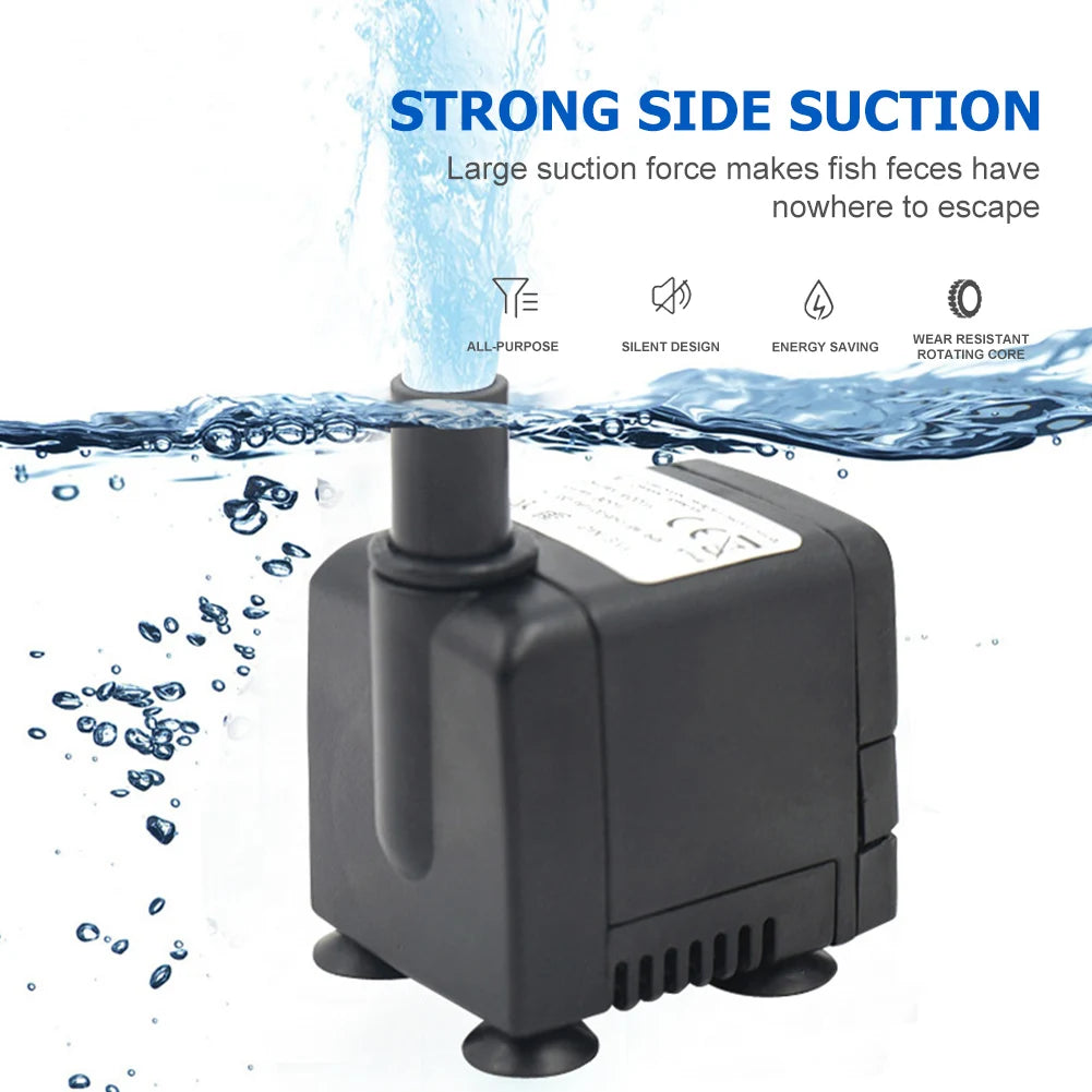 3W/4W/5W/6W Ultra-Quiet Submersible Aquarium Water Pump