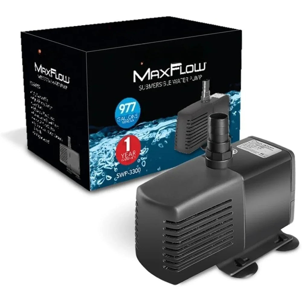 Submersible Aquarium Pump Adjustable Flow, for Fish Tanks, sumps and Statuary,