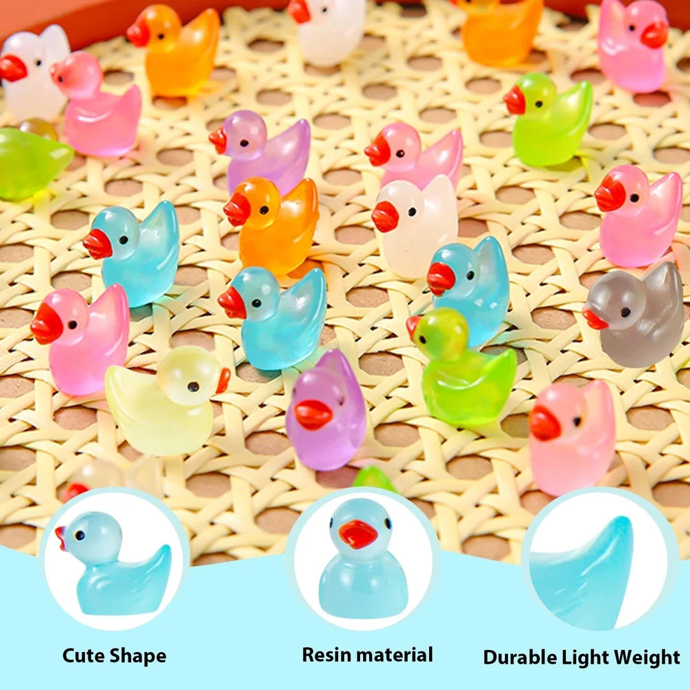 1000Pcs Luminous Mini Resin Duck