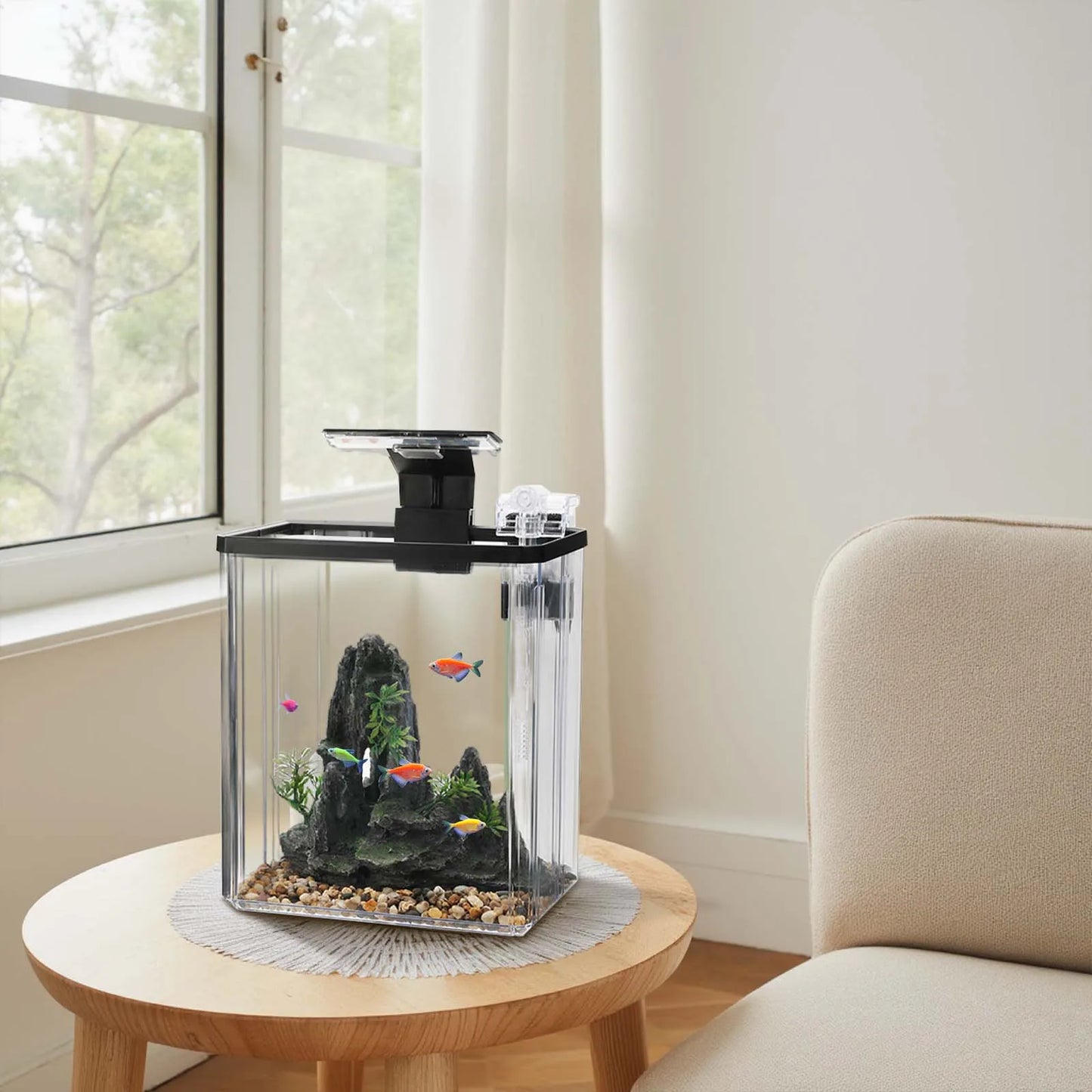 Plastic Fish Tank Starter Kits with LED