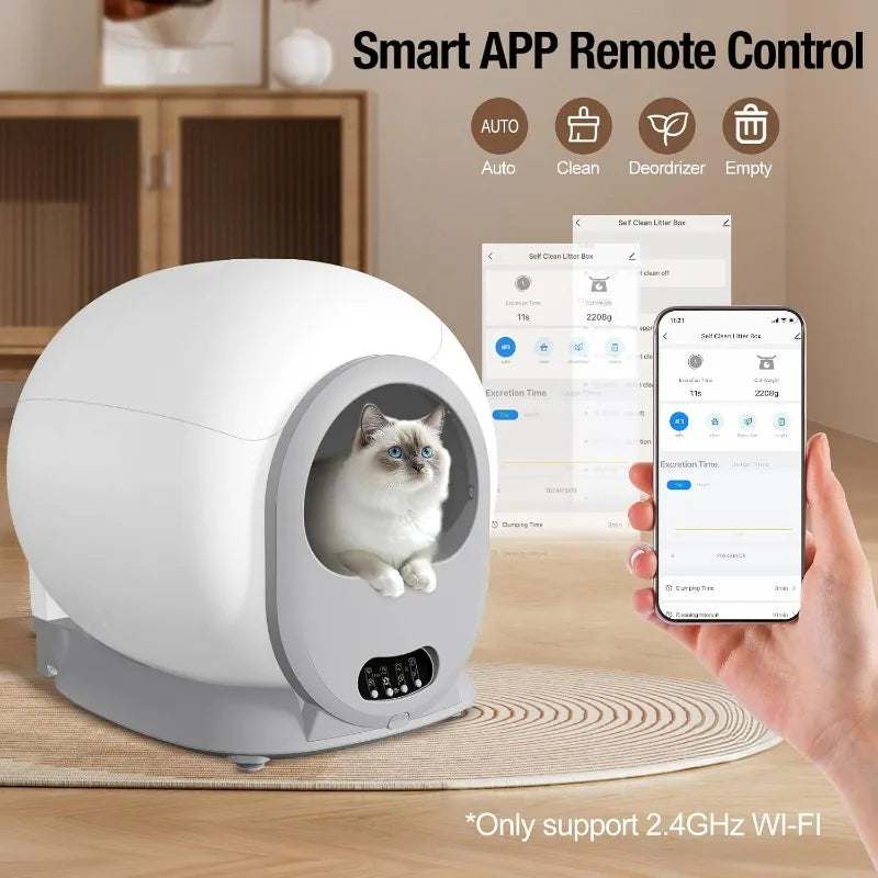 Self Cleaning Litter Box, Odor Removal.