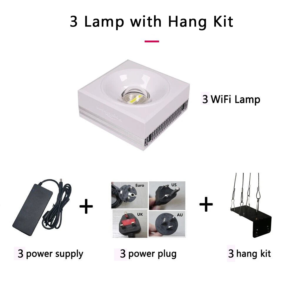 RL90 WiFi Aquarium LED Lighting 100W, Marine Tank.