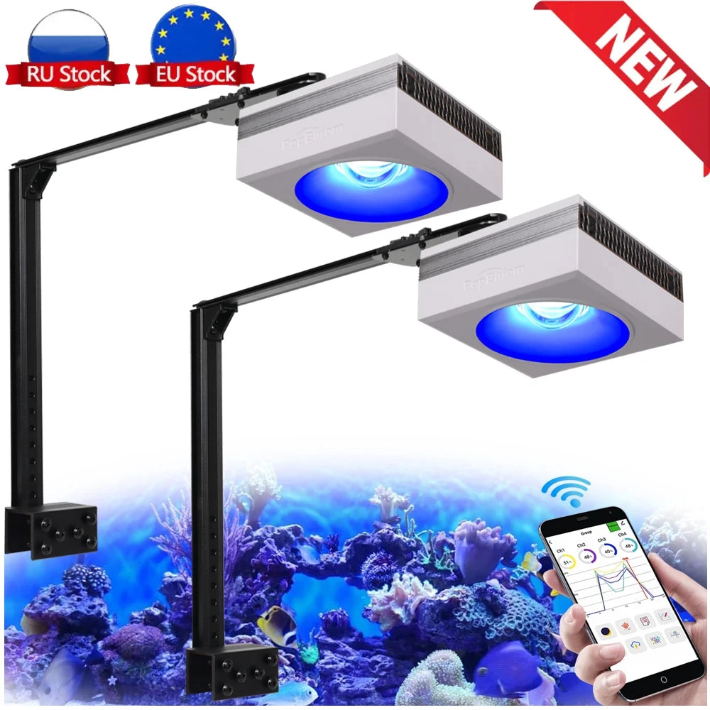 RL90 WiFi Aquarium LED Lighting 100W, Marine Tank.