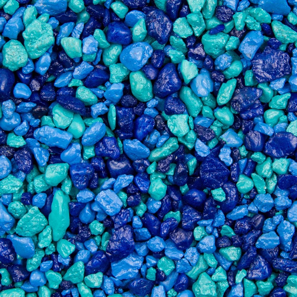 Mixed Blue Aquarium Gravel 25 lb Decorative