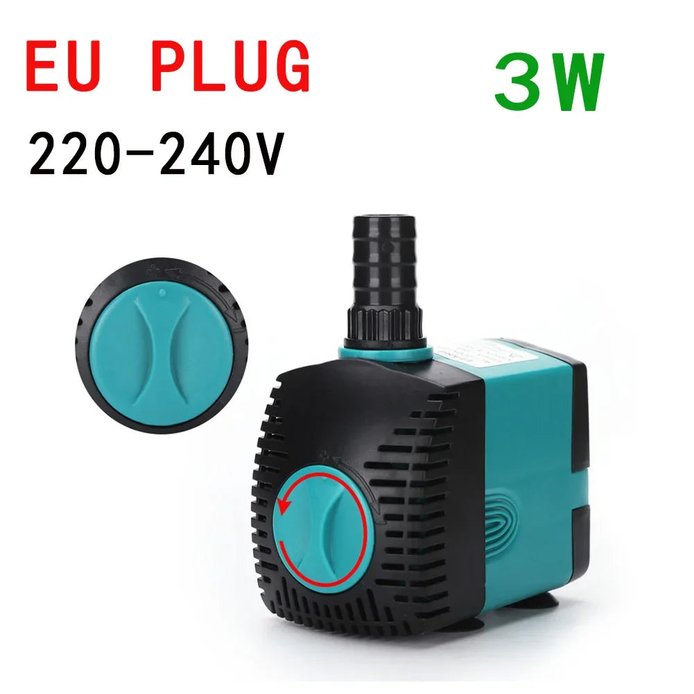 3W/4W/5W/6W Ultra-Quiet Submersible Aquarium Water Pump