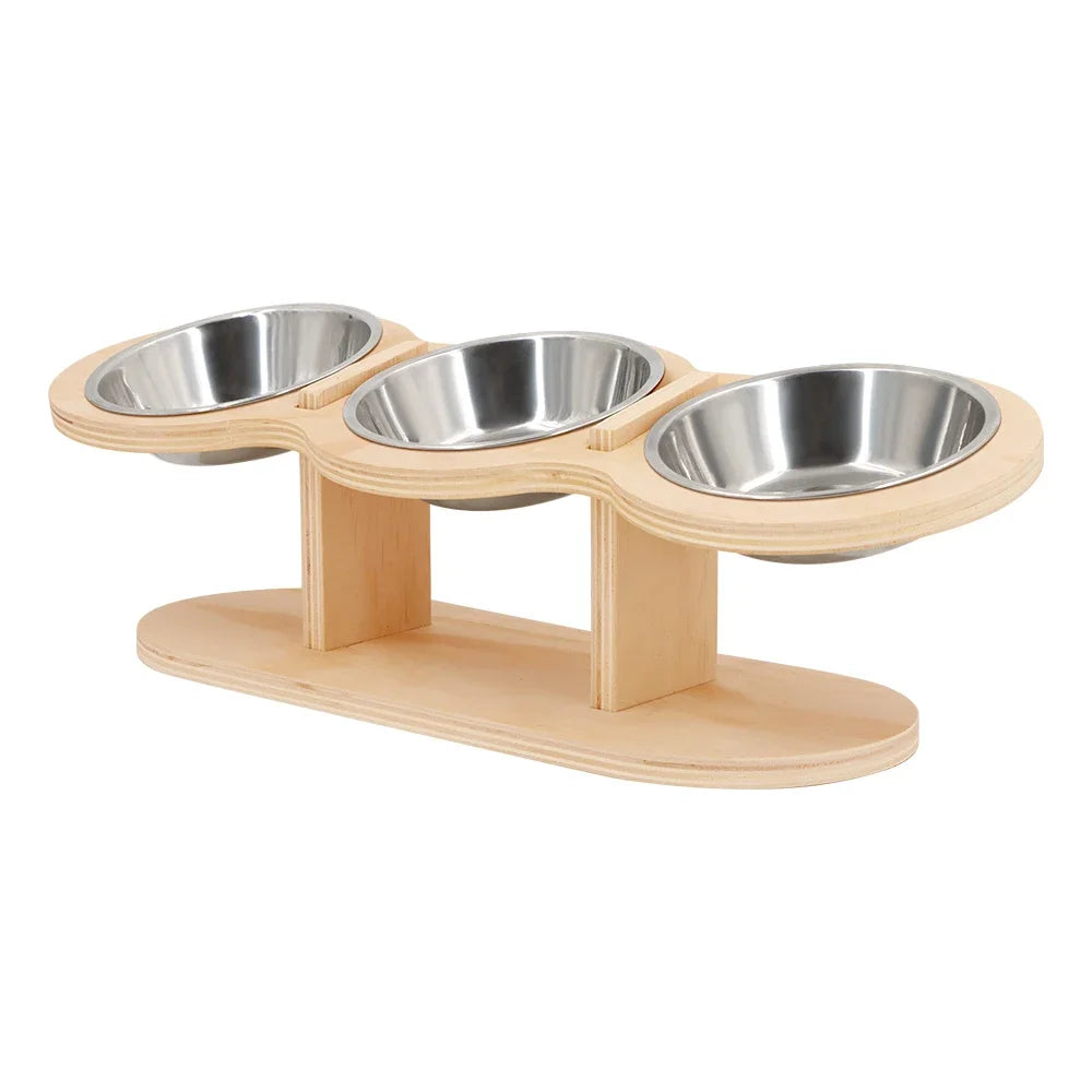 Cat 3 Bowls in 1 Feeder Feeding & Watering Supplies