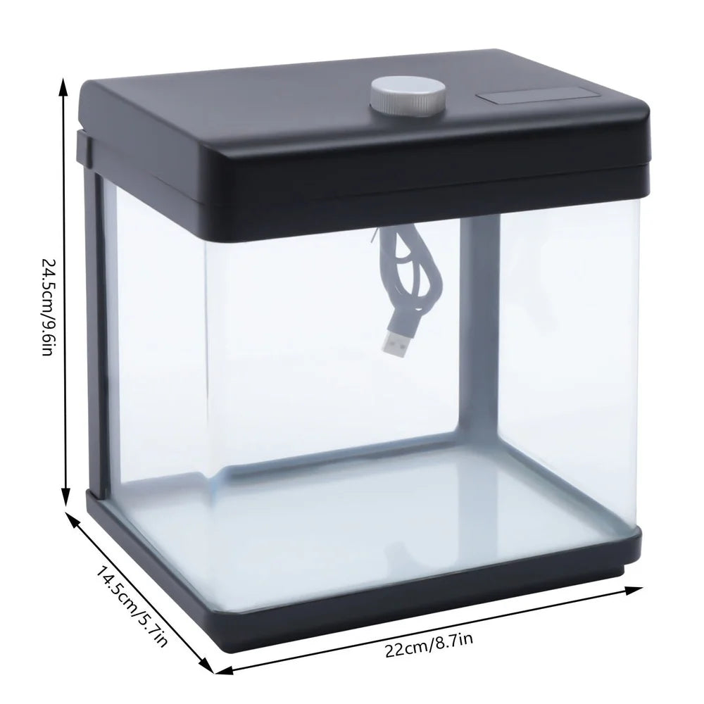 2.5 Gallon Corner Aquarium Starter Kit LED