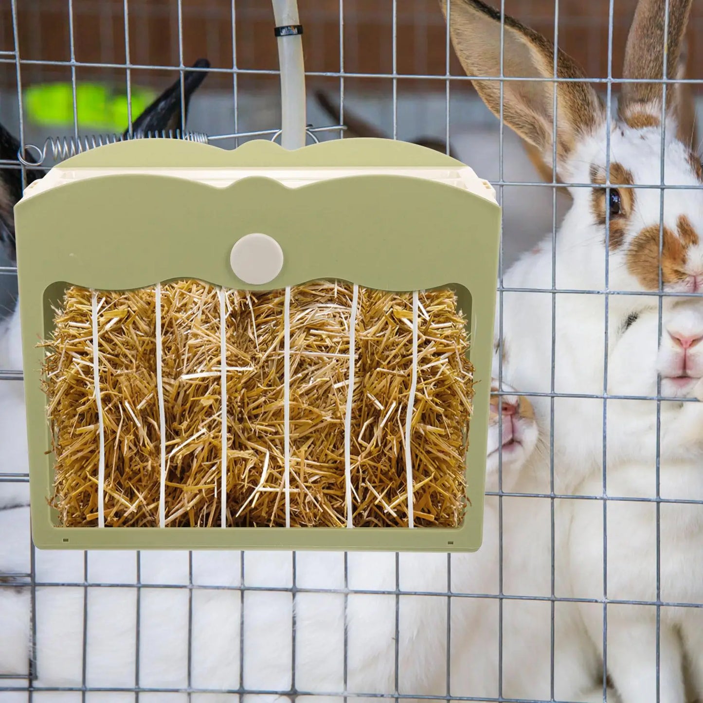 Plastic Hay Dispenser Rabbit Hay Feeder Hanging Type Pet Hamster Food Hay Container