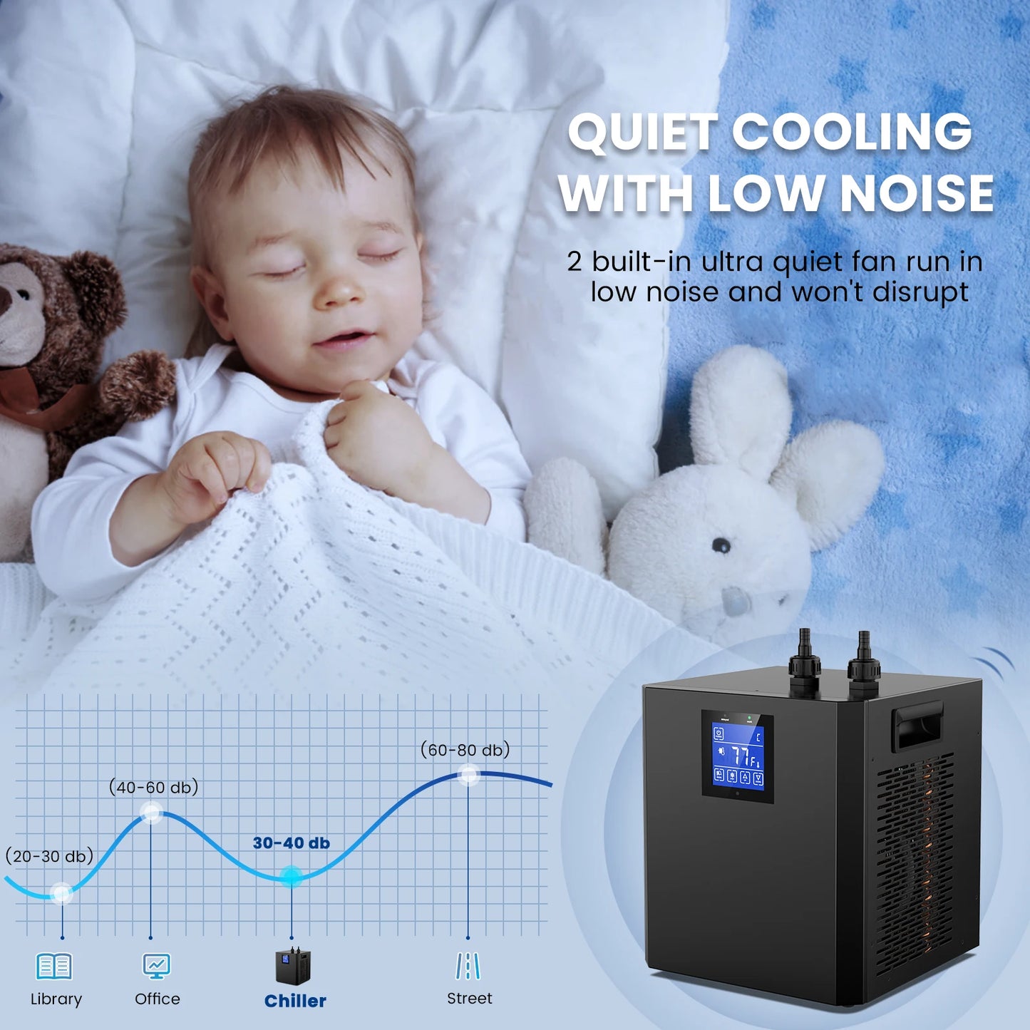 Aquarium Chiller for Fish Tank - 1/3HP Water Chiller