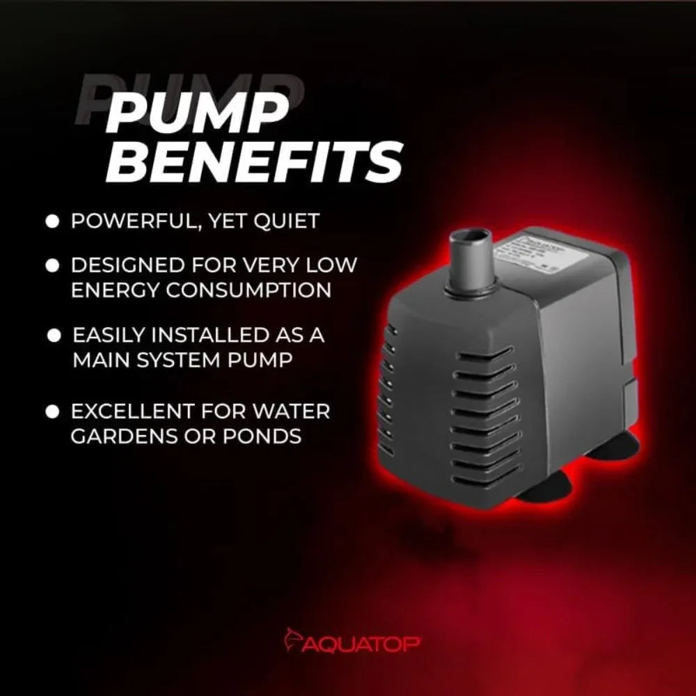 Submersible Aquarium Pump Adjustable Flow, for Fish Tanks, sumps and Statuary,