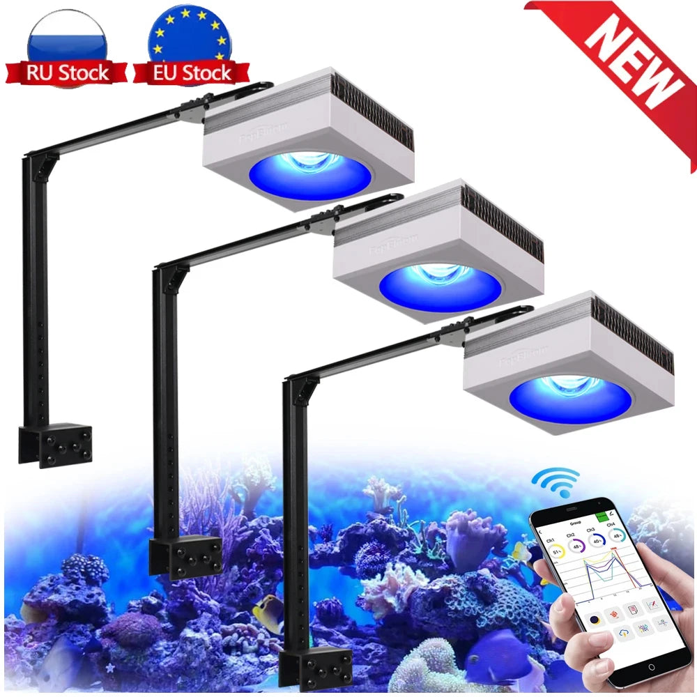 RL90 WiFi Aquarium LED Lighting 100W, Marine Tank.