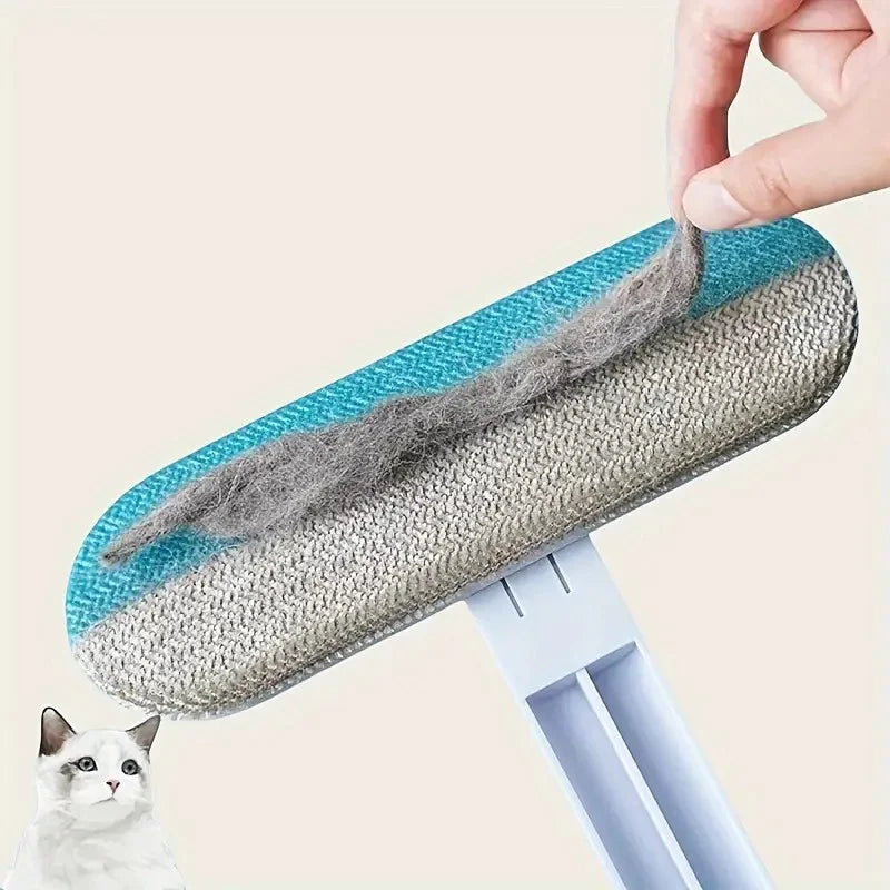 Ergonomic Pet Grooming Brush for Dogs & Cats - Gentle Shedding Control with Durable Nylon Bristles, Easy to Clean, Skin-